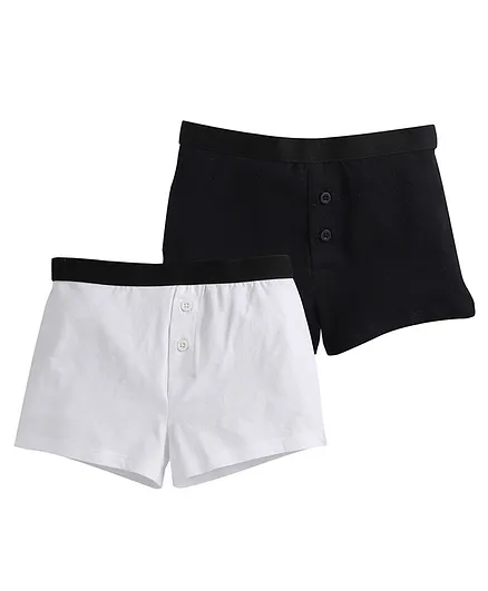 Charm n Cherish Boxer Briefs Pack Of 2 Combo - Black & White