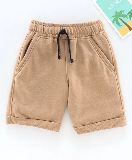 Rikidoos Knee Length Shorts - Beige