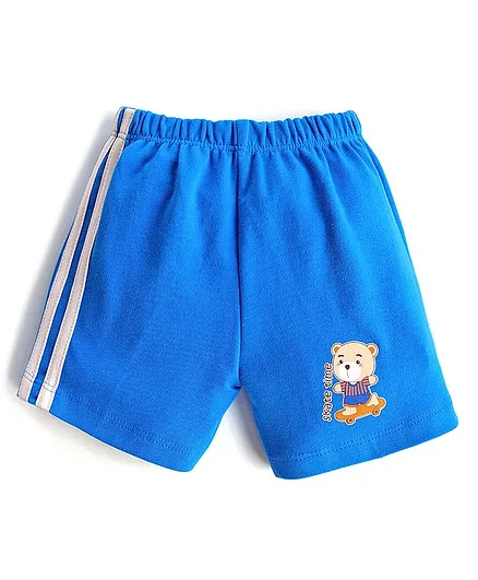 Tango Mid Thigh Length Shorts Teddy Print - Blue