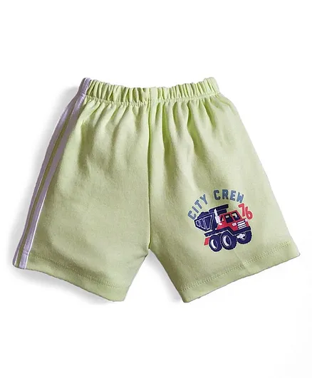 Tango Mid Thigh Length Shorts Vehicle Print - Green