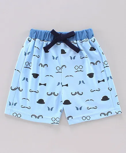 Child World Knee Length Shorts Multi Print - Blue