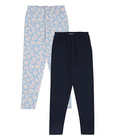 RAINE AND JAINE Pack Of 2 Flower Printed Full Length Baby - Blue