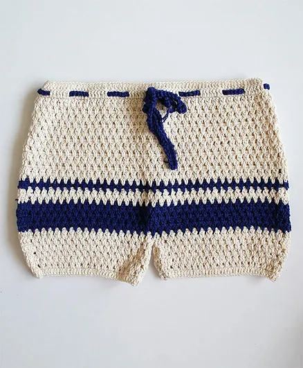 Woonie Handmade Crochet Shorts - Beige
