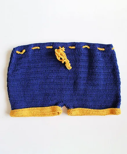 Woonie Handmade Crochet Shorts - Blue