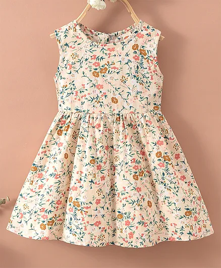 Kookie Kids Sleeveless Frock - Multicolor