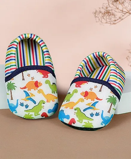 KazarMax Dinosaur Print Booties - Multicolor