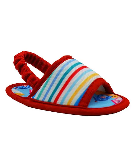 KazarMax Striped Sandal Style Booties - MulticoloM