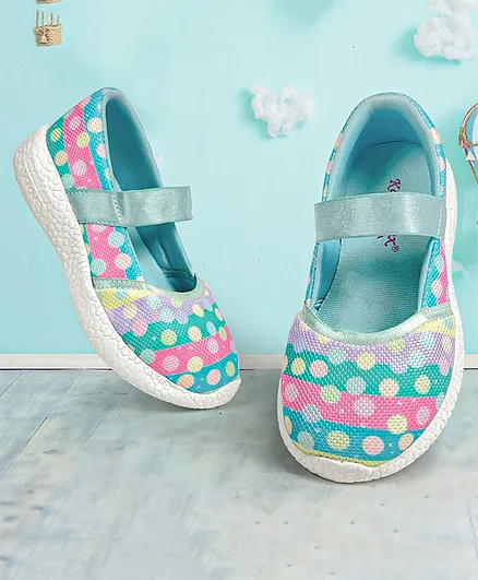 KazarMax Polka Dot Printed Ballerinas - Multi Colour