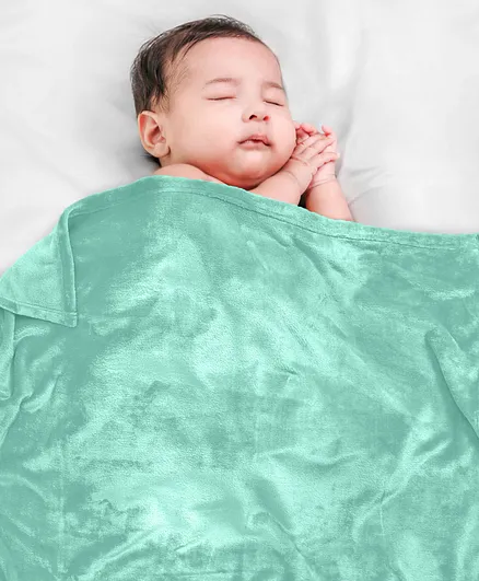 Babyhug Coral All Season Blanket - Sea Green
