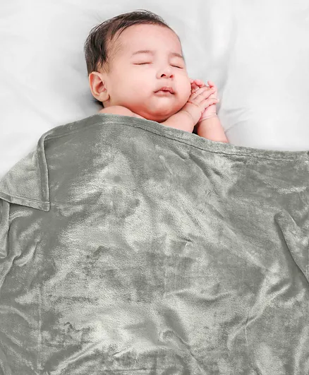 Babyhug Coral All Season Blanket - Grey