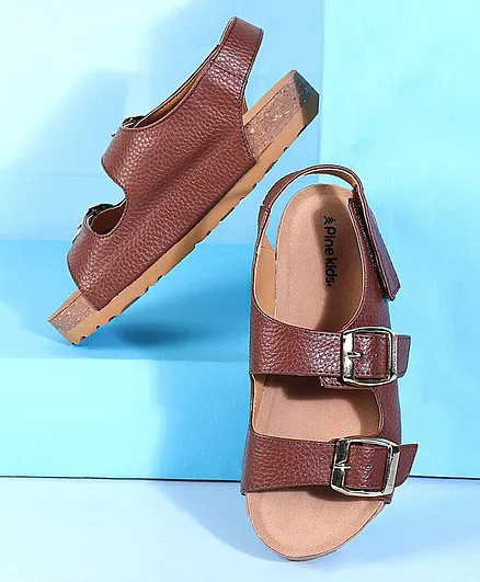 Pine Kids Open Toe Sandals - Brown