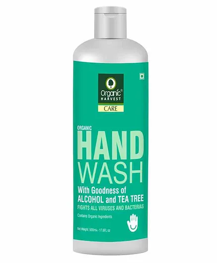 Organic Harvest Hand Wash with Goodness of Alcohol and Tea Tree - 500 ml