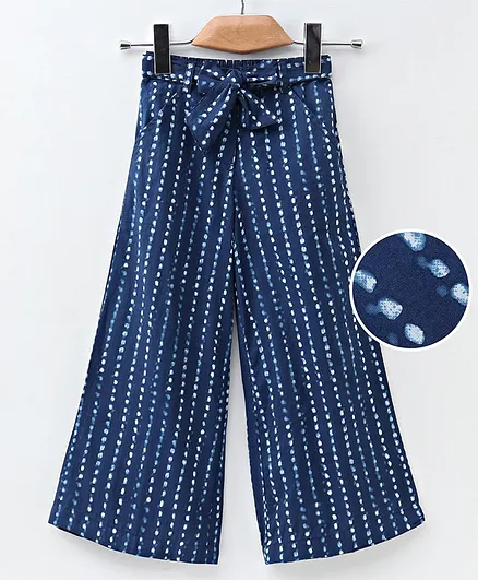 Babyhug Printed Full Length Plazzo - Blue
