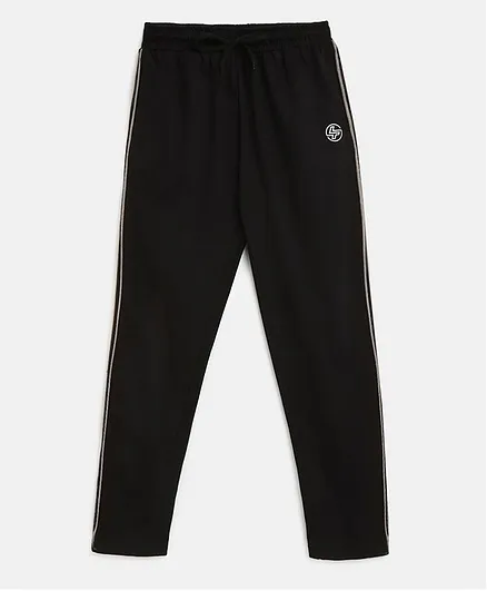 Li'L tomatoes Full Length Solid Colour Track Pant - Black