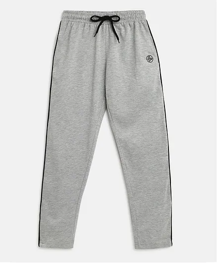 Li'L tomatoes Full Length Solid Colour Track Pant - Light Grey