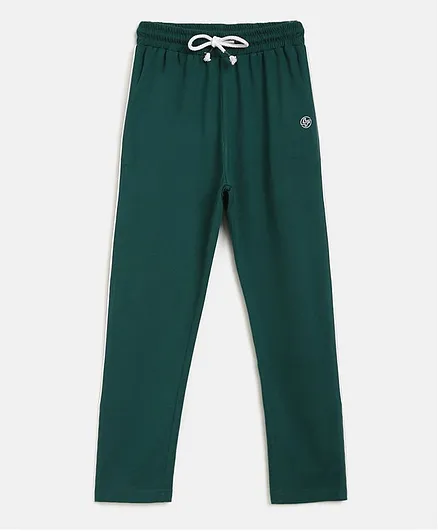 Li'L tomatoes Full Length Solid Colour Track Pant - Green