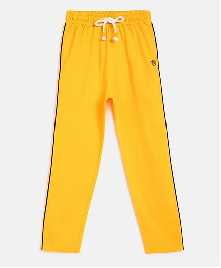 Li'L tomatoes Full Length Solid Colour Track Pant - Yellow