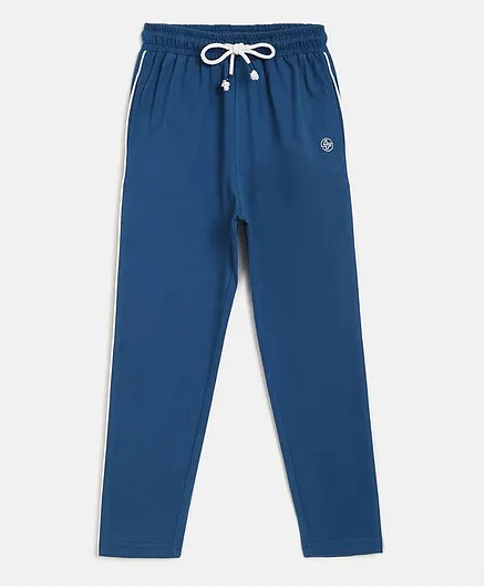 Li'L tomatoes Full Length Solid Colour Track Pant - Dark Blue
