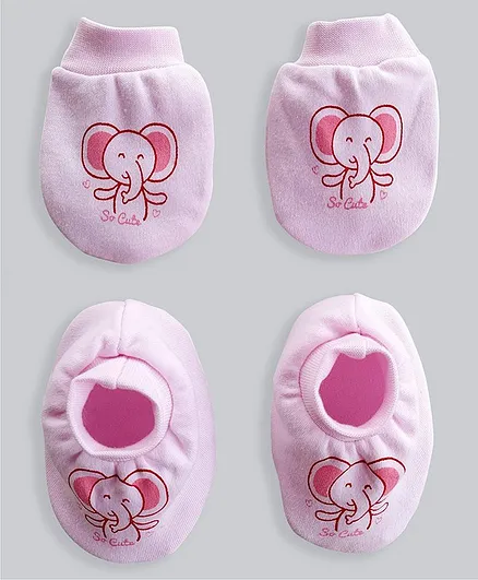 Simply Mittens and Booties - Baby Pink