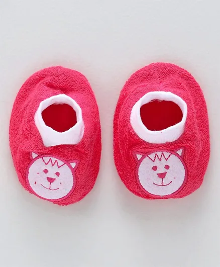 Simply Booties Kitty Embroidered - Pink