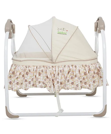 Baybee Electric Baby Swing Cradle with Mosquito Net - Brown