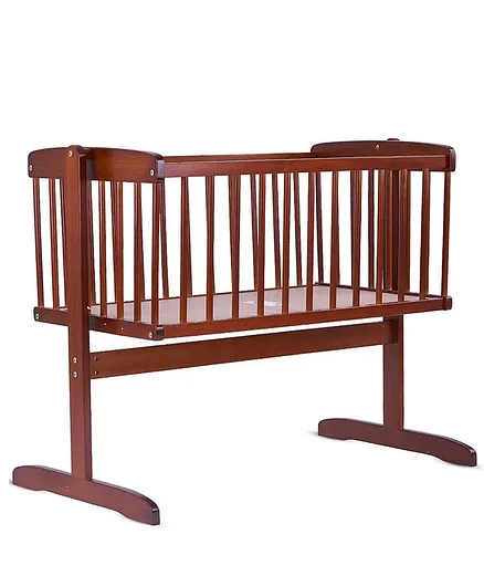 Baybee Medusa Wooden Cradle - Dark Brown