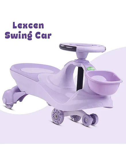 Baybee Lexcen Swing Car Ride ons with PU Wheels - Violet