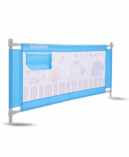 Baybee Portable Adjustable Bed Rail Guard for Baby - Blue