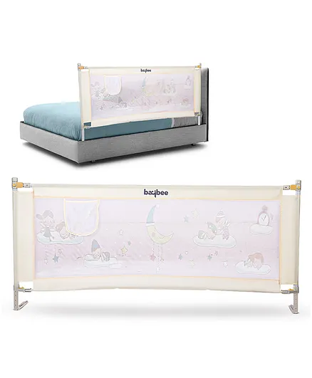 Baybee Portable Adjustable Bed Rail Guard for Baby - Yellow