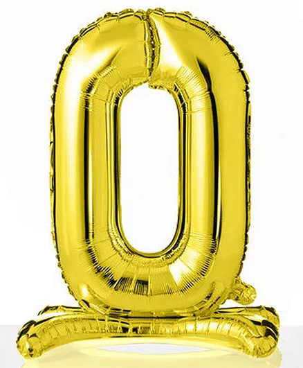Amfin 0 Number Foil Balloon - Golden