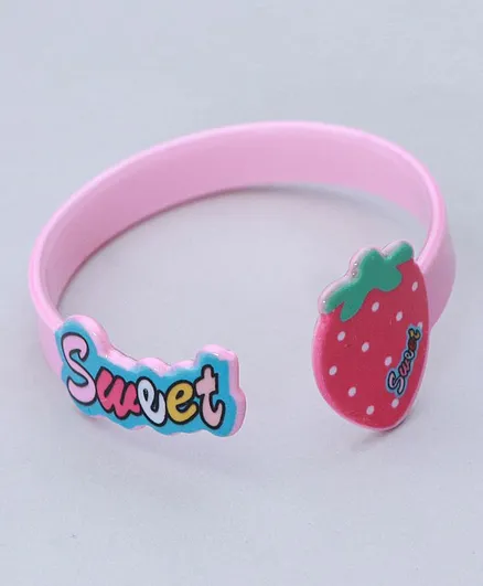 TMW Kids Adjustable Pineapple Fruit Bangle Cuff Bracelet - Pink