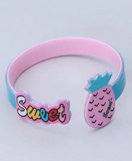 TMW Kids Adjustable Strawberry Fruit Bangle Cuff Bracelet - Pink