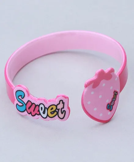 TMW Kids Adjustable Pineapple Fruit Bangle Cuff Bracelet - Pink