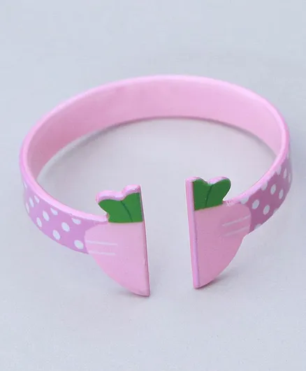 TMW Kids Polka Dot Fruit Adjustable Bangle Cuff Bracelet - Purple