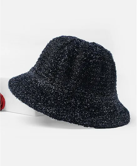 TMW Kids Girls Shimmery Bucket Hat - Navy Blue