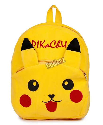 Fiddlerz Plush School Bag Yellow - 18 Inches