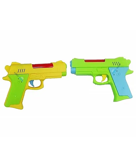 FunBlast Mini Revolver Gun Toy with Light & Sound Pack of 2 - Multicolor