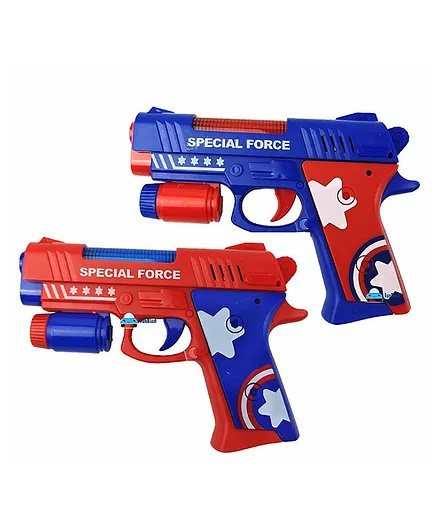 FunBlast Mini Gun Toys with Light & Sound Pack of 2 - Multicolor