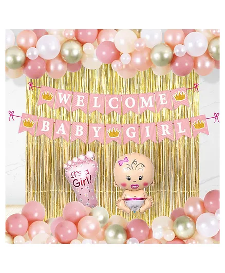 Untumble Baby Girl Welcome Decorations Pink - Pack of 7