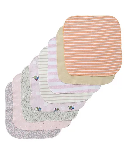 BUMZEE Assorted Striped Pack Of 8 Napkins - Multi Color