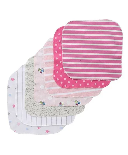 BUMZEE Assorted Print Pack Of 8 Napkins - Pink