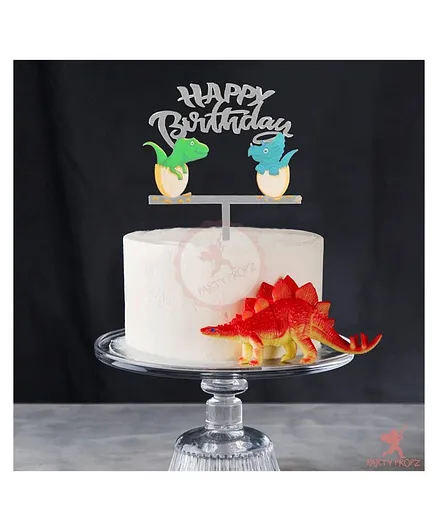Party Propz Dinosaur Cake Topper - Multicolor