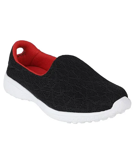 KazarMax Woven Design Slip On Shoes - Black