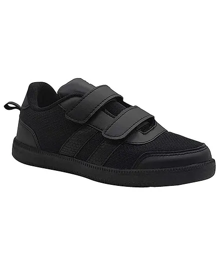 KazarMax Double Velcro Closure School Shoes - Black