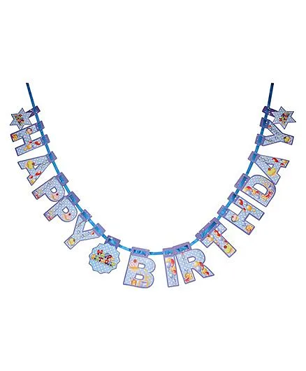 Karmally's Die Cut Birthday Banner - Blue