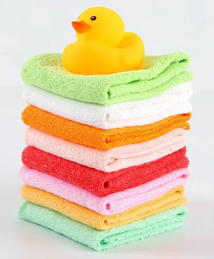 Ben Benny Wash Cloth With Rubber Duck Pack of 8 - Multicolor
