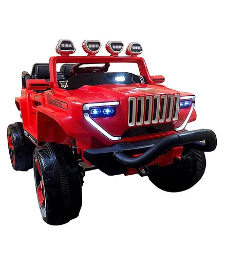 GetBest 08 Heavy Duty Battery Operated Ride On Jeep - Red