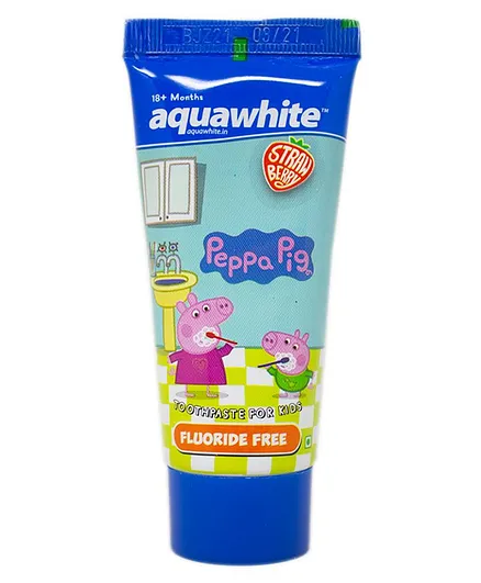 Aquawhite Peppa Pig Strawberry Flavoured Toothpaste - 80 gram