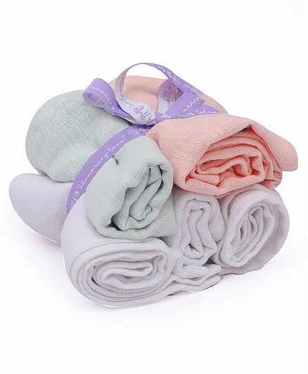 Mi Arcus Square Wash Cloth Pack of 5 - Multicolor