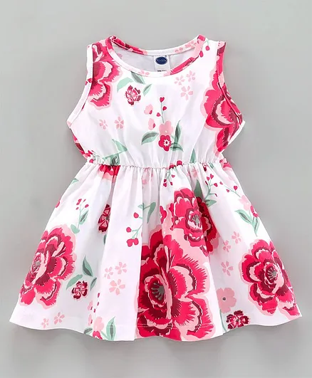 Teddy One Piece Dresses / Frocks Sleeveless WHITE 16 Girl